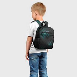 Детский рюкзак СТАЛЬНАЯ НЕОНОВАЯ БРОНЯ, цвет: 3D-принт — фото 2