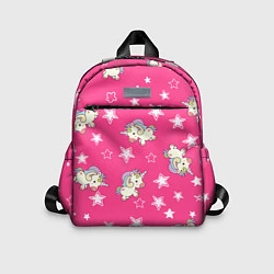 Детский рюкзак Единорожки UNICORN PINK, цвет: 3D-принт
