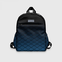 Детский рюкзак Узор круги темный синий, цвет: 3D-принт