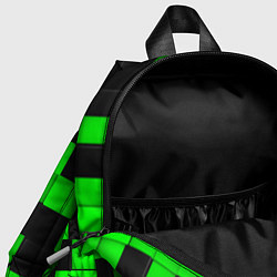 Детский рюкзак ЗЕЛЕНЫЕ КУБИКИ, цвет: 3D-принт — фото 2
