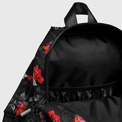 Детский рюкзак Красные цветы, цвет: 3D-принт — фото 2