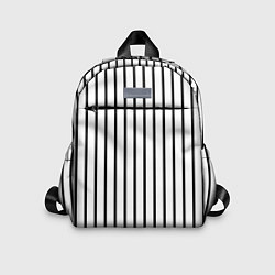 Детский рюкзак Чёрные и белые полосы, цвет: 3D-принт