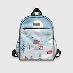Детский рюкзак Зимний дворик, цвет: 3D-принт