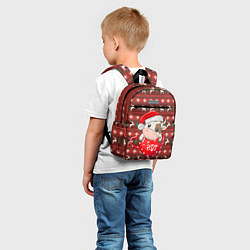 Детский рюкзак Милый новогодний бычок 2021, цвет: 3D-принт — фото 2