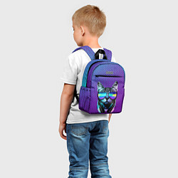 Детский рюкзак Кот очки наушники модный, цвет: 3D-принт — фото 2