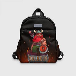 Детский рюкзак Valheim викинг в огне, цвет: 3D-принт