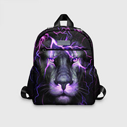 Детский рюкзак НЕОНОВЫЙ ЛЕВ NEON LION, цвет: 3D-принт