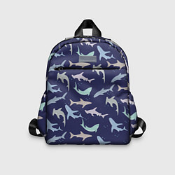 Детский рюкзак Акулы разные, цвет: 3D-принт