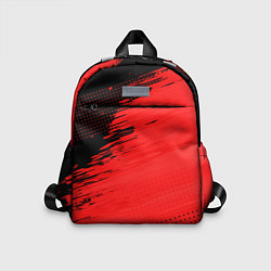 Детский рюкзак ЧЕРНО-КРАСНЫЙ ГРАНЖ GRUNGE Z, цвет: 3D-принт