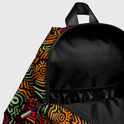 Детский рюкзак Абстрактный узор линии, цвет: 3D-принт — фото 2