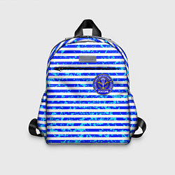 Детский рюкзак Тельняшка со значком ВДВ, цвет: 3D-принт