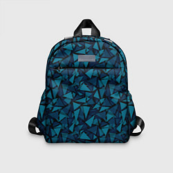 Детский рюкзак Синий полигональный паттерн