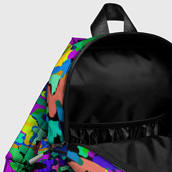 Детский рюкзак Камуфляж в ярких тонах, цвет: 3D-принт — фото 2
