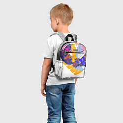 Детский рюкзак Узор из листьев и цветов, цвет: 3D-принт — фото 2
