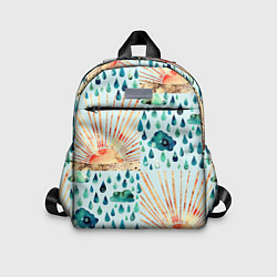 Детский рюкзак Осенний паттерн: Дождь и солнце, цвет: 3D-принт