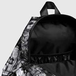 Детский рюкзак Черно-белый узор Маки, цвет: 3D-принт — фото 2