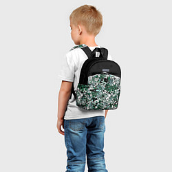 Детский рюкзак Черно-зеленые каракули, цвет: 3D-принт — фото 2