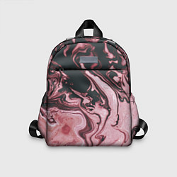 Детский рюкзак Розовые Разводы С черными, цвет: 3D-принт