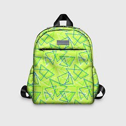 Детский рюкзак Абстрактный неоновый зеленый, цвет: 3D-принт