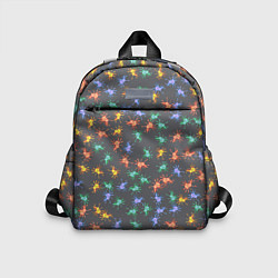 Детский рюкзак Аксолотль паттерн, цвет: 3D-принт