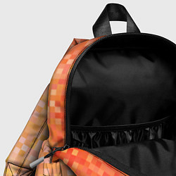 Детский рюкзак Оранжевая пиксель абстракция, цвет: 3D-принт — фото 2