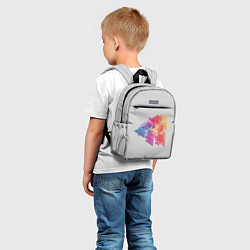 Детский рюкзак Цветные треугольники, цвет: 3D-принт — фото 2