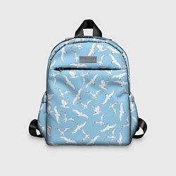 Детский рюкзак Чайки в небе паттерн, цвет: 3D-принт
