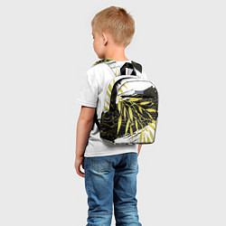 Детский рюкзак Абстракция с золотыми листьями, цвет: 3D-принт — фото 2
