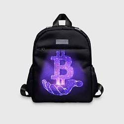 Детский рюкзак BITCOIN IN HAND БИТКОИН, цвет: 3D-принт