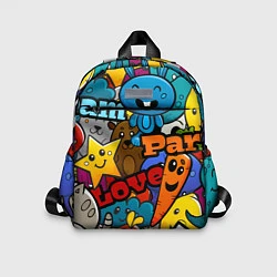 Детский рюкзак LOVE PEACE PARTY Z, цвет: 3D-принт