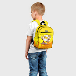 Детский рюкзак Веселая яичница на скейте, цвет: 3D-принт — фото 2