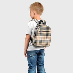 Детский рюкзак Клетчатый принт в стиле Burberry, цвет: 3D-принт — фото 2