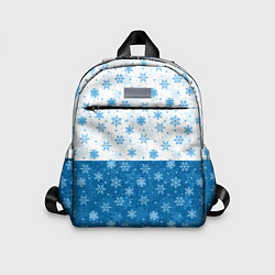 Детский рюкзак Светло-Тёмные Снежинки, цвет: 3D-принт