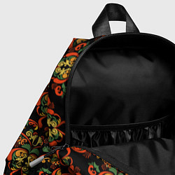 Детский рюкзак Хохломские узоры II black, цвет: 3D-принт — фото 2