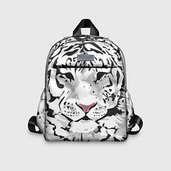 Детский рюкзак Белый снежный тигр, цвет: 3D-принт