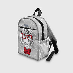 Детский рюкзак Белый тигр с красным бантом, цвет: 3D-принт — фото 2