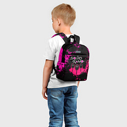 Детский рюкзак Squid Game брызги красок стража, цвет: 3D-принт — фото 2