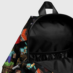 Детский рюкзак МАЙНКРАФТ ПАТТЕРН ГЕРОИ ИГРЫ, цвет: 3D-принт — фото 2