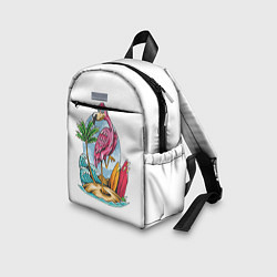 Детский рюкзак Фламинго На Острове, цвет: 3D-принт — фото 2