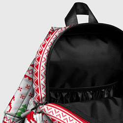 Детский рюкзак Новогодний узор с оленями, цвет: 3D-принт — фото 2