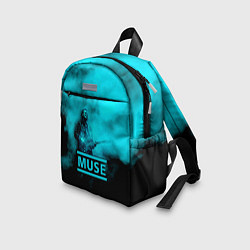 Детский рюкзак Мэттью Беллами бирюзовый туман Muse, цвет: 3D-принт — фото 2