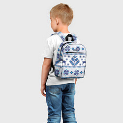 Детский рюкзак НОВОГОДНИЙ УЗОР, ЗИМА БЛИЗКО, цвет: 3D-принт — фото 2