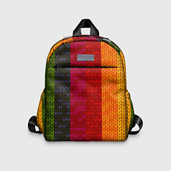 Детский рюкзак Вязаная радуга, цвет: 3D-принт