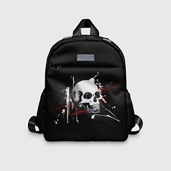 Детский рюкзак Череп Красно-черный, цвет: 3D-принт