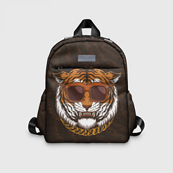 Детский рюкзак Крутой тигр в очках с цепью, цвет: 3D-принт