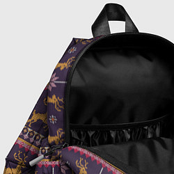 Детский рюкзак Новогодний свитер c оленями 2, цвет: 3D-принт — фото 2