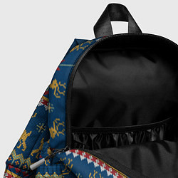 Детский рюкзак Новогодний свитер c оленями 3, цвет: 3D-принт — фото 2