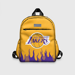 Детский рюкзак LA LAKERS NBA FIRE ЛЕЙКЕРС ОГОНЬ, цвет: 3D-принт