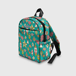 Детский рюкзак Новогодние ёлочные игрушки Узор, цвет: 3D-принт — фото 2