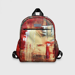 Детский рюкзак Мазки краски красный, цвет: 3D-принт